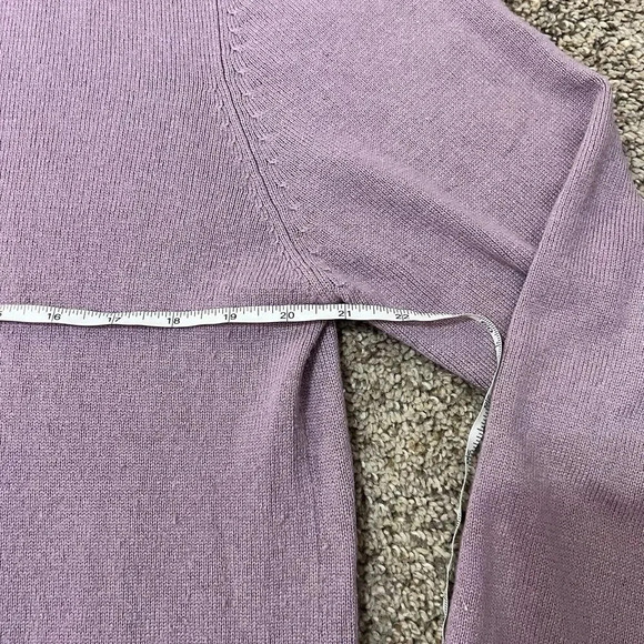 Vintage 90s Luxury Blend Anna Gray Cashmere Pullover Sweater Grandma Wool Silk - Picture 3 of 9